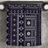 Fiji Masi Tapa Pattern Purple Bedding Set - Polynesian Pride