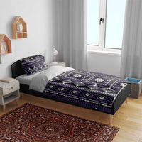 Fiji Masi Tapa Pattern Purple Bedding Set - Polynesian Pride