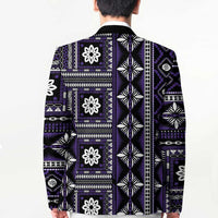 Fiji Masi Tapa Pattern Purple Blazer - Polynesian Pride