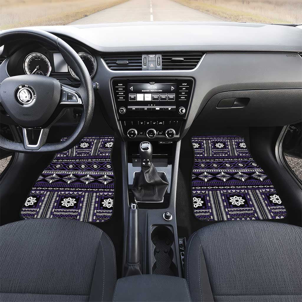 Fiji Masi Tapa Pattern Purple Car Mats - Polynesian Pride