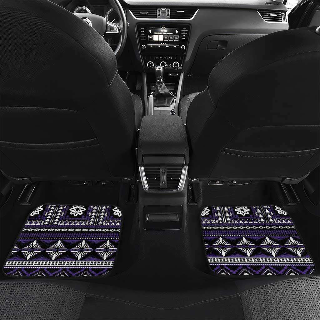 Fiji Masi Tapa Pattern Purple Car Mats - Polynesian Pride