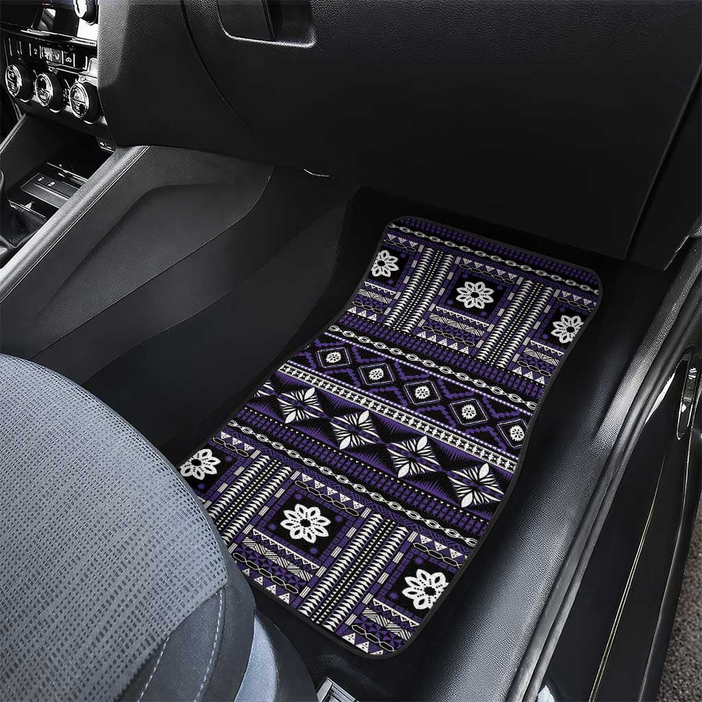 Fiji Masi Tapa Pattern Purple Car Mats - Polynesian Pride