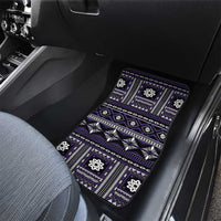 Fiji Masi Tapa Pattern Purple Car Mats - Polynesian Pride