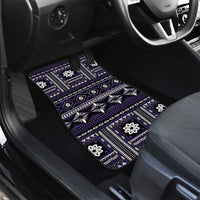 Fiji Masi Tapa Pattern Purple Car Mats - Polynesian Pride