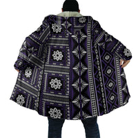 Fiji Masi Tapa Pattern Purple Cloak - Polynesian Pride