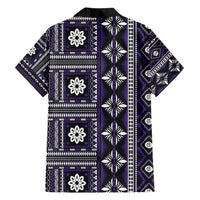 Fiji Masi Tapa Pattern Purple Family Matching Puletasi and Hawaiian Shirt - Polynesian Pride