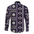 Fiji Masi Tapa Pattern Purple Family Matching Short Sleeve Bodycon Dress and Hawaiian Shirt - Polynesian Pride