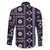 Fiji Masi Tapa Pattern Purple Family Matching Tank Maxi Dress and Hawaiian Shirt - Polynesian Pride