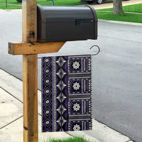 Fiji Masi Tapa Pattern Purple Garden Flag - Polynesian Pride