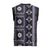 Fiji Masi Tapa Pattern Purple Christmas Knitted V-Neck Vest - Polynesian Pride