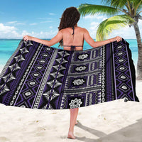 Fiji Masi Tapa Pattern Purple Sarong - Polynesian Pride