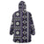 Fiji Masi Tapa Pattern Purple Wearable Blanket Hoodie - Polynesian Pride