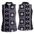 Fiji Masi Tapa Pattern Purple Women Sleeveless Polo Shirt - Polynesian Pride