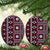 Fiji Masi Tapa Pattern Pink Ceramic Ornament - Polynesian Pride