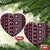 Fiji Masi Tapa Pattern Pink Ceramic Ornament - Polynesian Pride