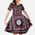 Fiji Masi Tapa Pattern Pink Family Matching Long Sleeve Bodycon Dress and Hawaiian Shirt - Polynesian Pride