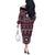 Fiji Masi Tapa Pattern Pink Off The Shoulder Long Sleeve Dress - Polynesian Pride