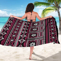 Fiji Masi Tapa Pattern Pink Sarong - Polynesian Pride