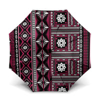 Fiji Masi Tapa Pattern Pink Umbrella - Polynesian Pride