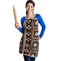 Fiji Masi Tapa Pattern Orange Apron - Polynesian Pride