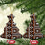 Fiji Masi Tapa Pattern Orange Ceramic Ornament - Polynesian Pride