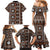 Fiji Masi Tapa Pattern Orange Family Matching Mermaid Dress and Hawaiian Shirt - Polynesian Pride
