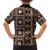 Fiji Masi Tapa Pattern Orange Family Matching Off Shoulder Short Dress and Hawaiian Shirt - Polynesian Pride