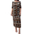 Fiji Masi Tapa Pattern Orange Family Matching Puletasi and Hawaiian Shirt - Polynesian Pride