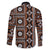 Fiji Masi Tapa Pattern Orange Family Matching Tank Maxi Dress and Hawaiian Shirt - Polynesian Pride
