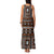 Fiji Masi Tapa Pattern Orange Family Matching Tank Maxi Dress and Hawaiian Shirt - Polynesian Pride