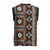 Fiji Masi Tapa Pattern Orange Christmas Knitted V-Neck Vest - Polynesian Pride