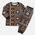 Fiji Masi Tapa Pattern Orange Christmas Pajama Set - Polynesian Pride