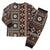 Fiji Masi Tapa Pattern Orange Christmas Pajama Set - Polynesian Pride