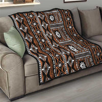 Fiji Masi Tapa Pattern Orange Quilt - Polynesian Pride