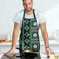 Fiji Masi Tapa Pattern Green Apron - Polynesian Pride