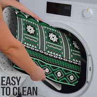 Fiji Masi Tapa Pattern Green Bathroom Set - Polynesian Pride