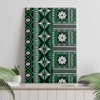 Fiji Masi Tapa Pattern Green Canvas Wall Art - Polynesian Pride