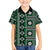 Fiji Masi Tapa Pattern Green Family Matching Long Sleeve Bodycon Dress and Hawaiian Shirt - Polynesian Pride