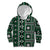 Fiji Masi Tapa Pattern Green Kid Hoodie - Polynesian Pride