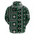 Fiji Masi Tapa Pattern Green Zip Hoodie - Polynesian Pride