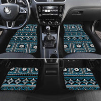 Fiji Masi Tapa Pattern Blue Car Mats - Polynesian Pride