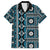 Fiji Masi Tapa Pattern Blue Hawaiian Shirt - Polynesian Pride