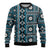 Fiji Masi Tapa Pattern Blue Ugly Christmas Sweater - Polynesian Pride