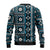 Fiji Masi Tapa Pattern Blue Ugly Christmas Sweater - Polynesian Pride