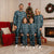 Fiji Masi Tapa Pattern Blue Christmas Pajama Set - Polynesian Pride
