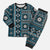 Fiji Masi Tapa Pattern Blue Christmas Pajama Set - Polynesian Pride