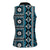 Fiji Masi Tapa Pattern Blue Women Sleeveless Polo Shirt - Polynesian Pride