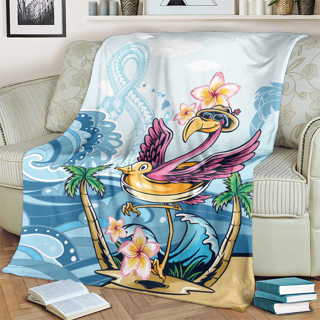 Hawaii Flamingo Blanket Plumeria Tropical Beach LT01 - Polynesian Pride