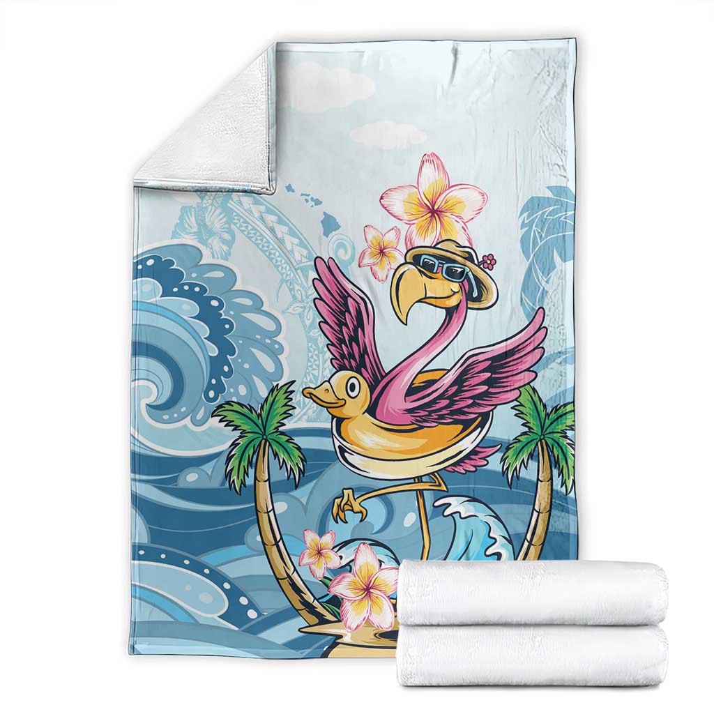 Hawaii Flamingo Blanket Plumeria Tropical Beach LT01 - Polynesian Pride