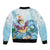 Hawaii Flamingo Bomber Jacket Plumeria Tropical Beach